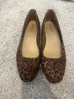 Dr. Scholl's Leopard Print Slip-On Ballet Flats - Brown/Black